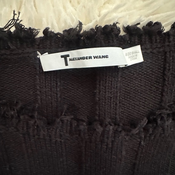 Alexander Wang cropped Black Ribbed Knit Sweater - Picture 2 of 4